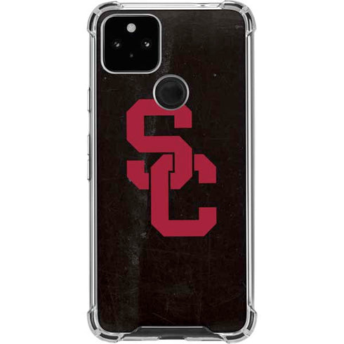 University of Southern California USC Black Distressed Pixel Cases